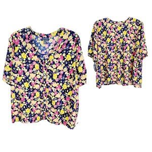 ModCloth Women's Blouse Wildflower Wanderlust Floral Multi-color Size‎ 4X NWT